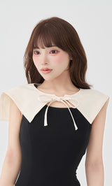 モデル：158cm（着用サイズ：FREE　着用カラー：BLK）