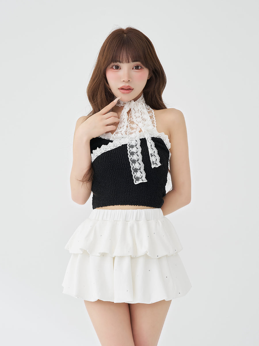 モデル：158cm（着用サイズ：FREE　着用カラー：BLK）