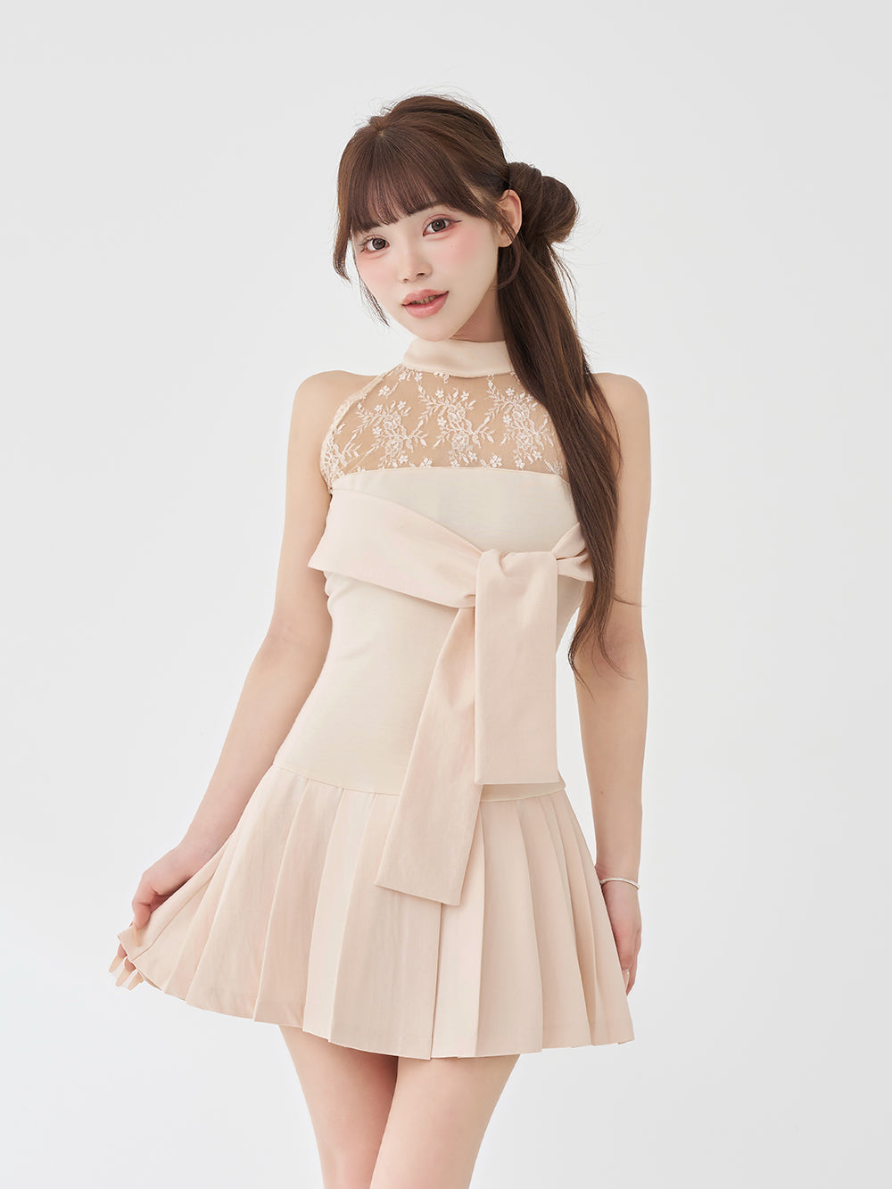 レースアメスリプリーツミニワンピース – Darich