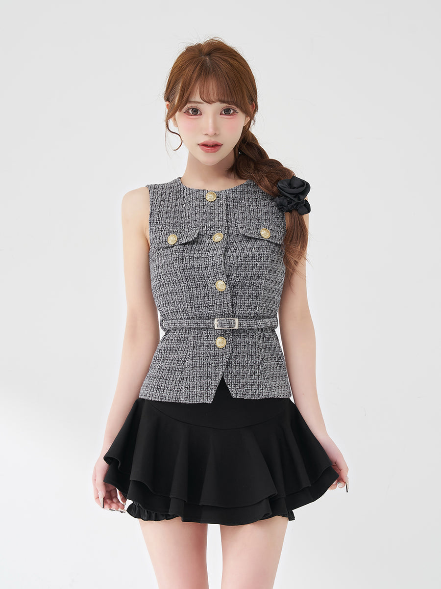 モデル：158cm（着用サイズ：FREE　着用カラー：BLK）