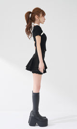 モデル：158cm（着用サイズ：S　着用カラー：BLK）