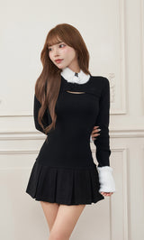 モデル：158cm（着用サイズ：FREE　着用カラー：BLK）