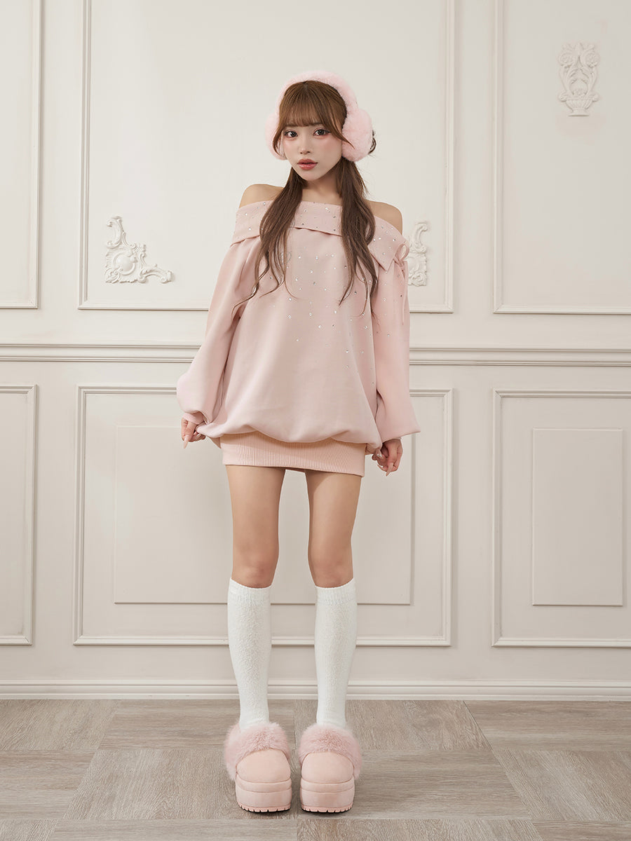 モデル：158cm（着用サイズ：FREE　着用カラー：PNK）