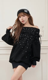 モデル：158cm（着用サイズ：FREE　着用カラー：BLK）