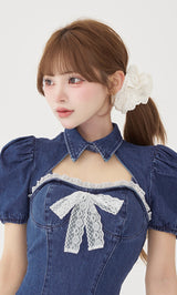 モデル：158cm（着用サイズ：FREE　着用カラー：BLU）