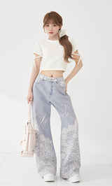 レースビジュールーズデニムパンツ – Darich