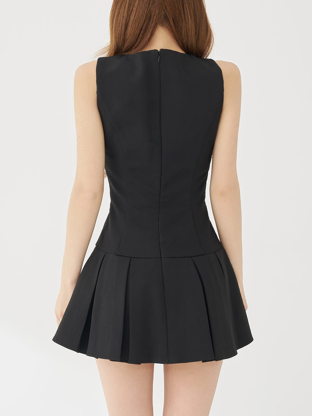 美シルエットプリーツミニワンピース – Darich