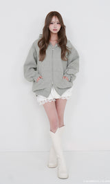 モデル：163cm（着用サイズ：FREE　着用カラー：GRY）