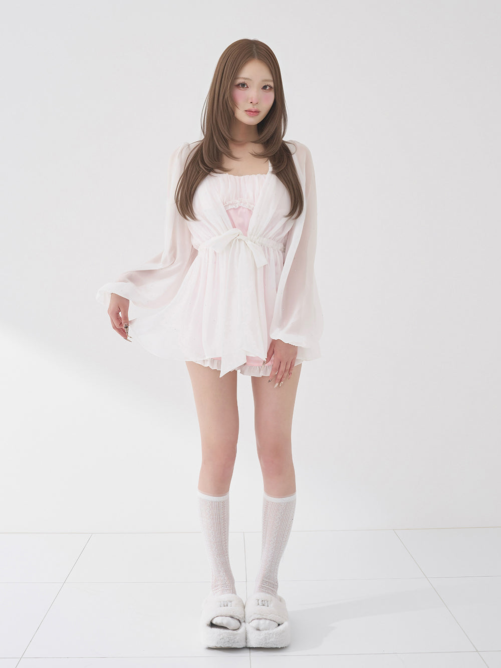 モデル：163cm（着用サイズ：FREE　着用カラー：PNK）