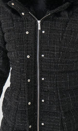 モデル：163cm（着用サイズ：S　着用カラー：BLK）