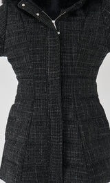 モデル：163cm（着用サイズ：S　着用カラー：BLK）