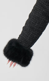 モデル：163cm（着用サイズ：S　着用カラー：BLK）