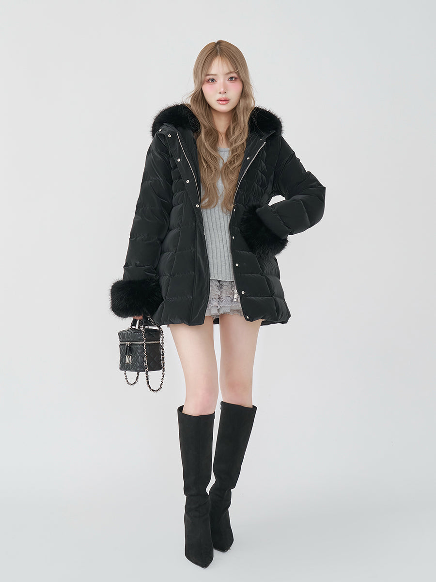 モデル：163cm（着用サイズ：S　着用カラー：BLK）