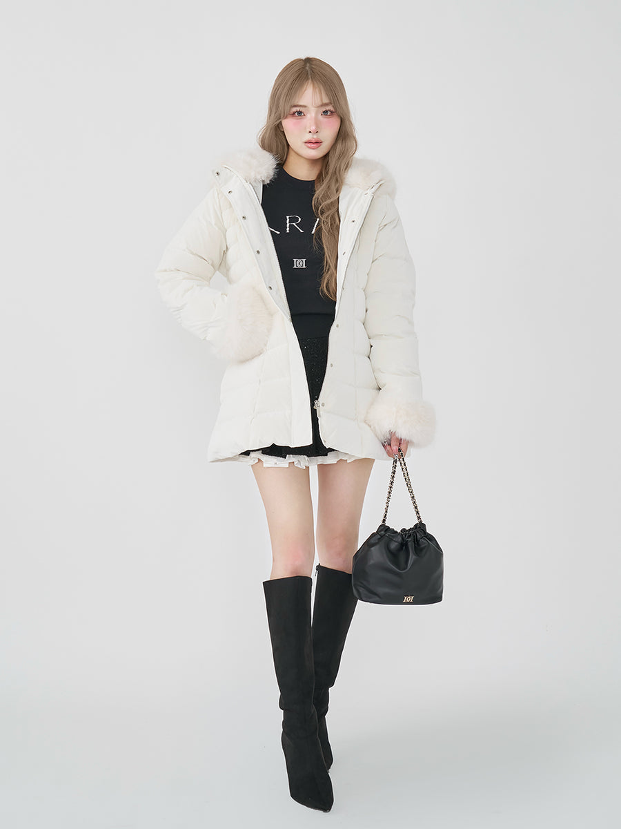 モデル：163cm（着用サイズ：S　着用カラー：WHT）