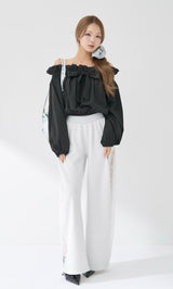 モデル：163cm（着用サイズ：FREE　着用カラー：BLK）