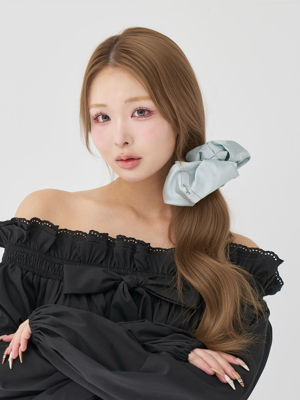 サイズ：FREE　カラー：SAX