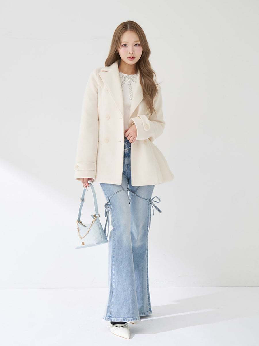 サイズ：FREE　カラー：SAX