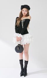 モデル：163cm（着用サイズ：FREE　着用カラー：BLK）