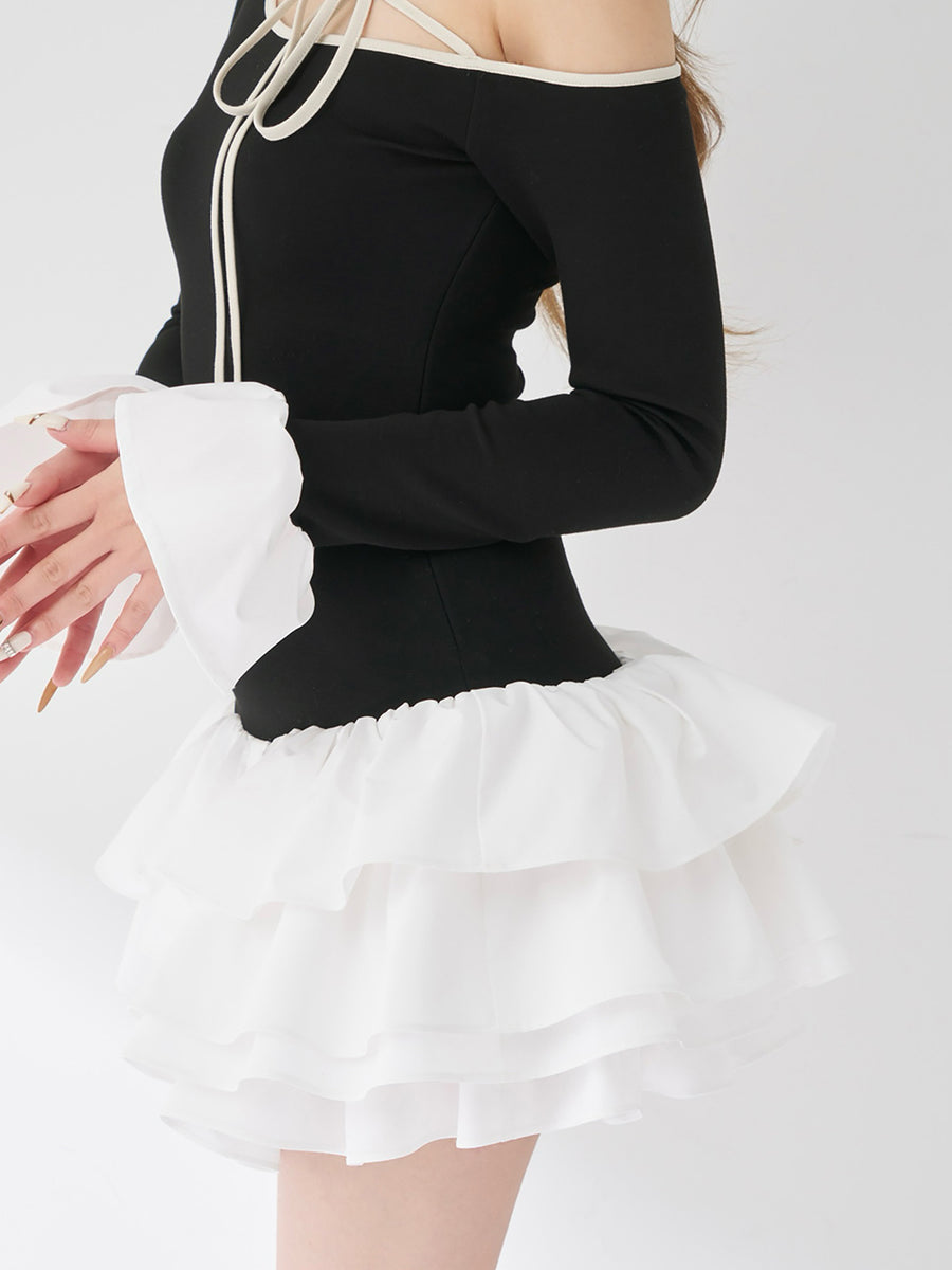 モデル：163cm（着用サイズ：FREE　着用カラー：BLK）