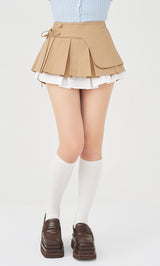 ダブルレイヤードプリーツミニスカート – Darich