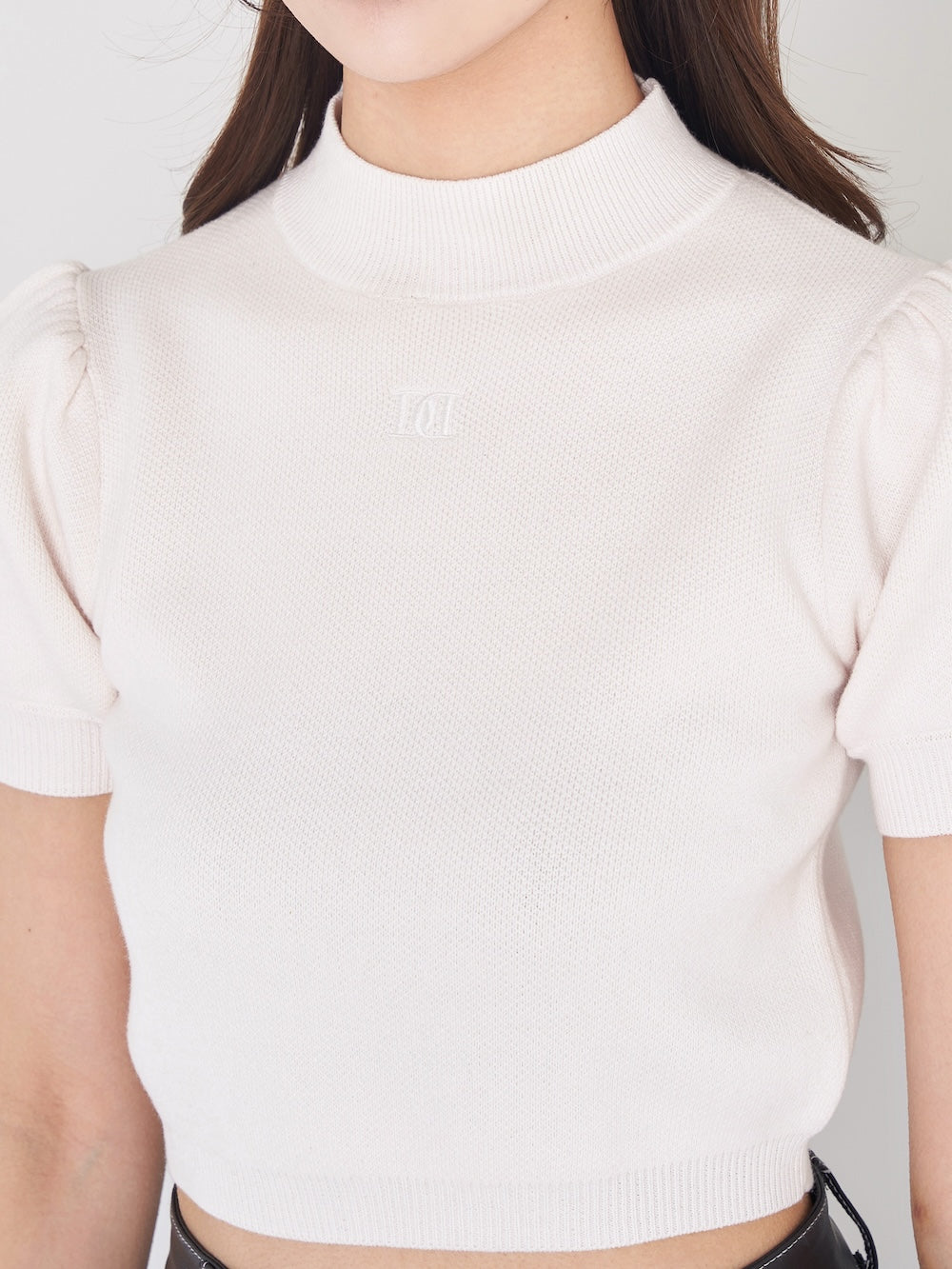 ダーリッチ 刺繍入りホワイト半袖トップス S/M ダーリッチ Darich エンブロイダリースウェットトップス （ホワイト