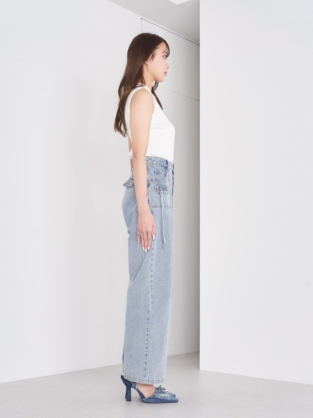 モデル：163cm（着用サイズ：FREE　着用カラー：WHT）