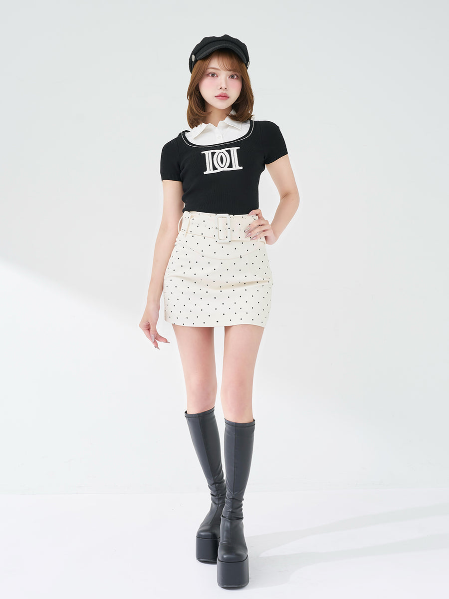 モデル：163cm（着用サイズ：FREE　着用カラー：BLK）