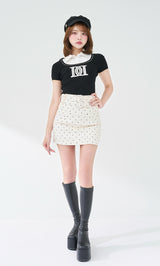 モデル：163cm（着用サイズ：FREE　着用カラー：BLK）