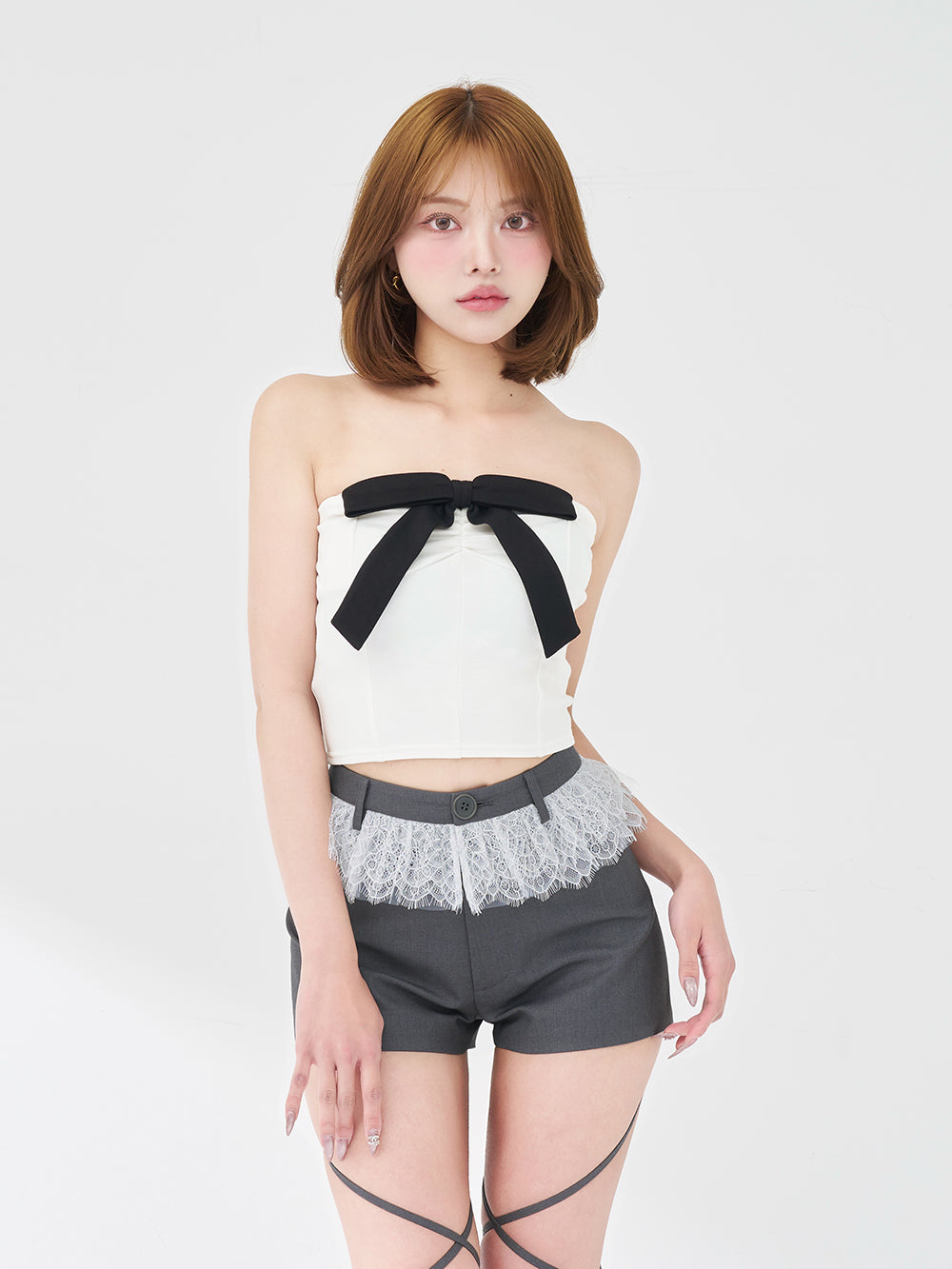 モデル：163cm（着用サイズ：FREE　着用カラー：WHT）