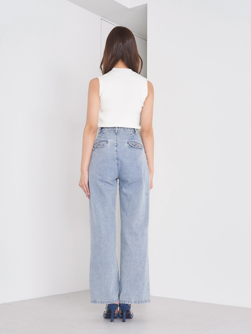 ベーシックノースリリブニットトップス – Darich