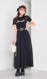モデル：163cm（着用サイズ：FREE　着用カラー：BLK）