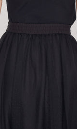 モデル：163cm（着用サイズ：FREE　着用カラー：BLK）