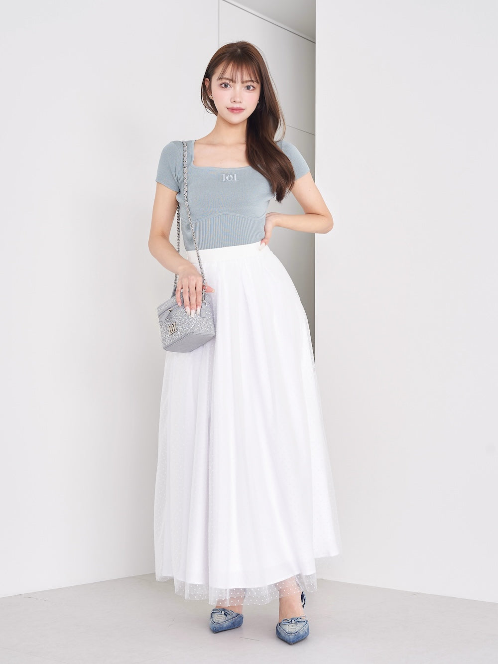 モデル：163cm（着用サイズ：FREE　着用カラー：WHT）