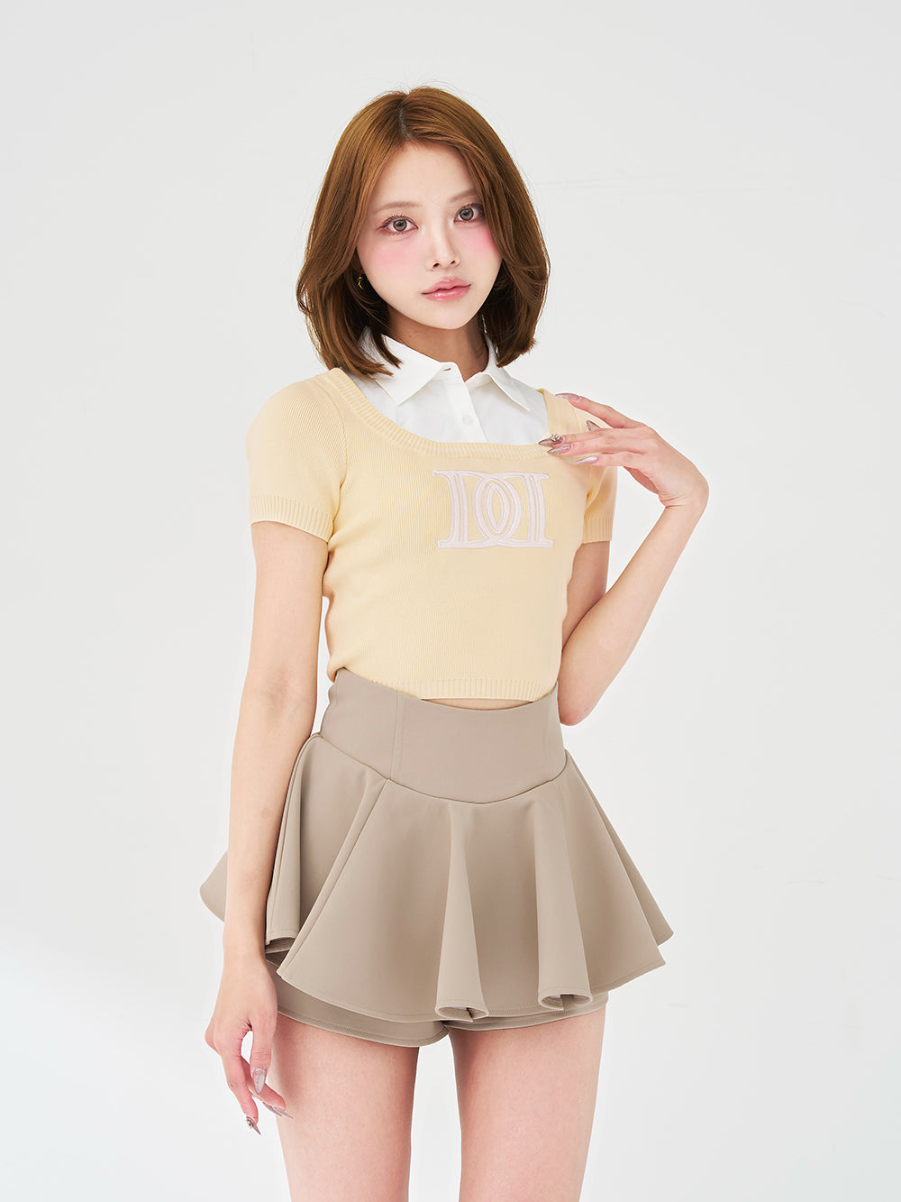 ダブルレイヤードプリーツミニスカート – Darich