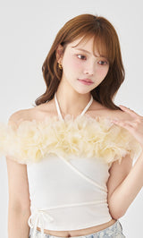 モデル：163cm（着用サイズ：FREE　着用カラー：WHT）