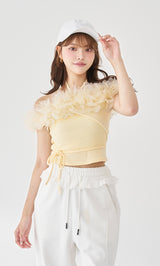 モデル：163cm（着用サイズ：FREE　着用カラー：YEL）