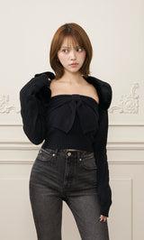 モデル：163cm（着用サイズ：FREE　着用カラー：BLK）
