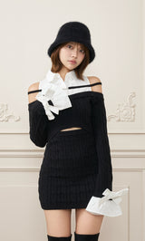 モデル：163cm（着用サイズ：FREE　着用カラー：BLK）