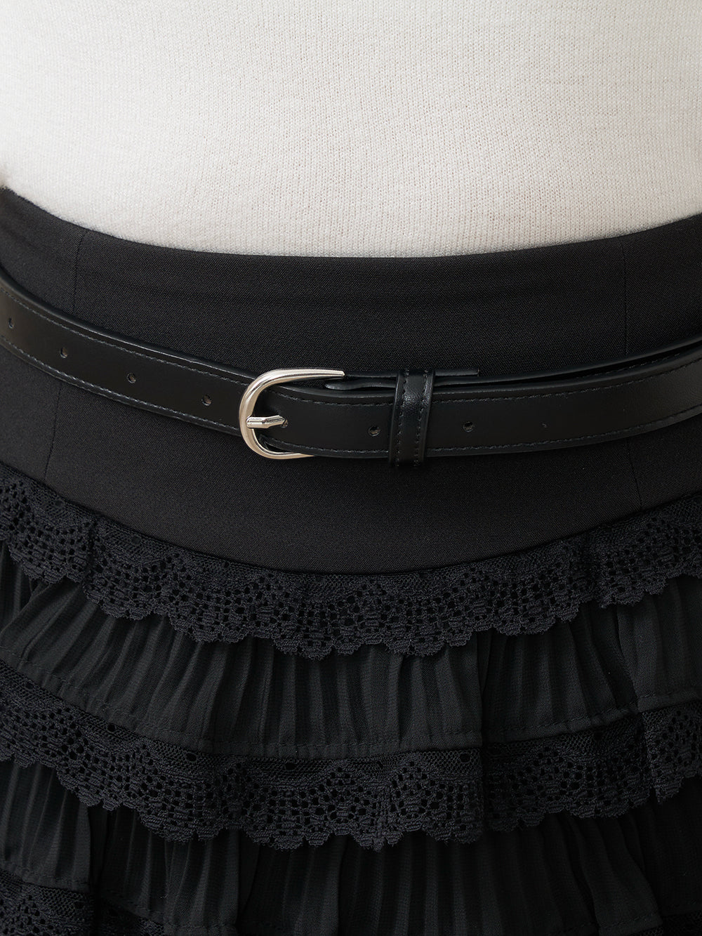 モデル：163cm（着用サイズ：S　着用カラー：BLK）
