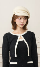 モデル：163cm（着用サイズ：FREE　着用カラー：BLK）