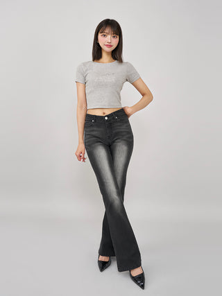 モデル：163cm（着用サイズ：M　着用カラー：BLK）