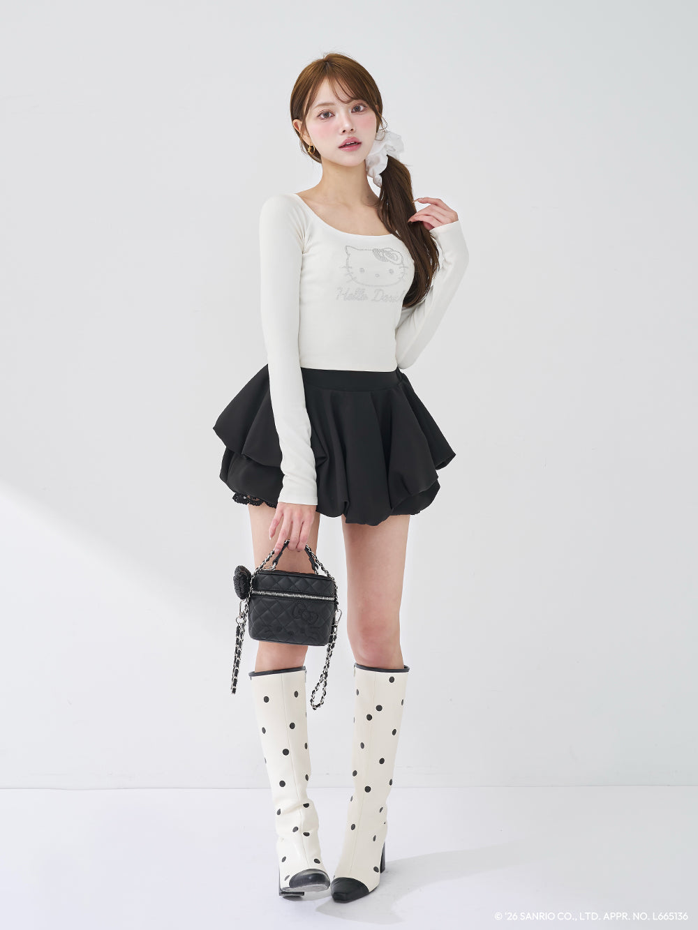 モデル：163cm（着用サイズ：FREE　着用カラー：WHT）