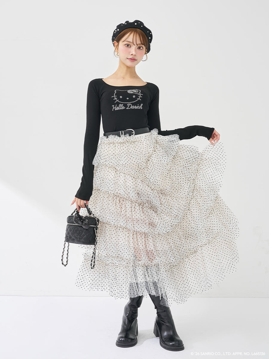 モデル：163cm（着用サイズ：FREE　着用カラー：BLK）