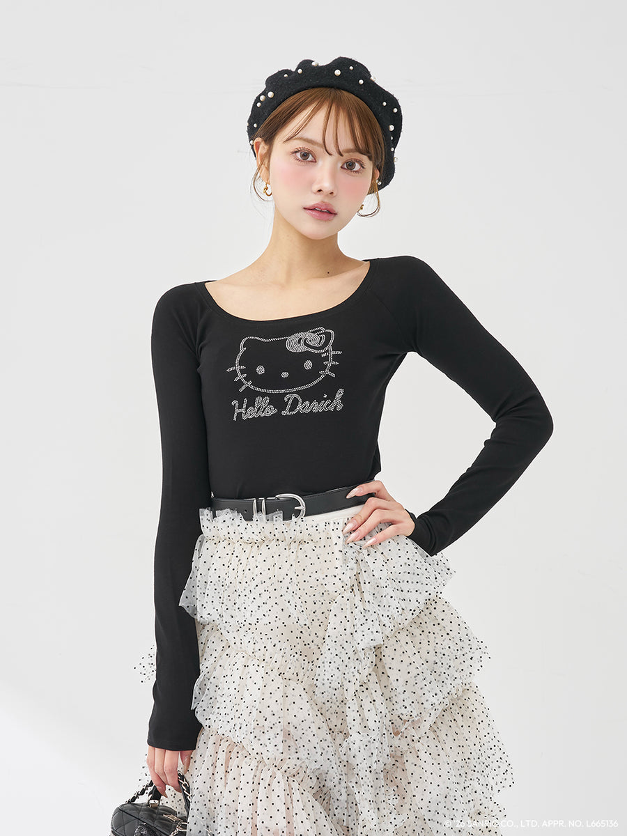 モデル：163cm（着用サイズ：FREE　着用カラー：BLK）