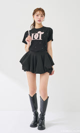 モデル：163cm（着用サイズ：FREE　着用カラー：BLK）