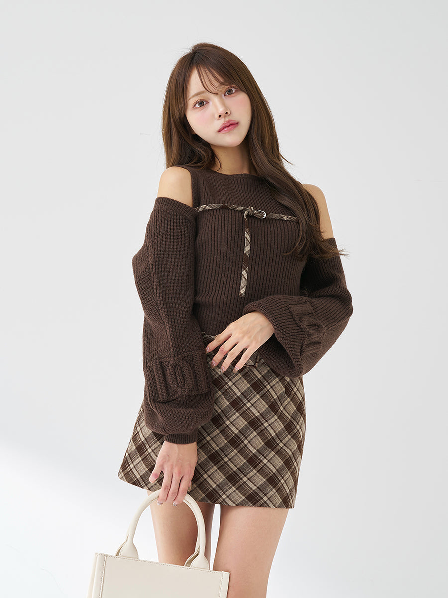 モデル：163cm（着用サイズ：FREE　着用カラー：BRN）