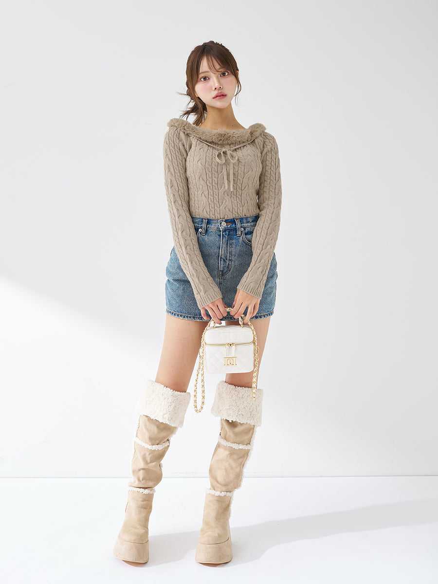モデル：163cm（着用サイズ：FREE　着用カラー：BEG）