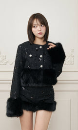 モデル：163cm（着用サイズ：S　着用カラー：BLK）