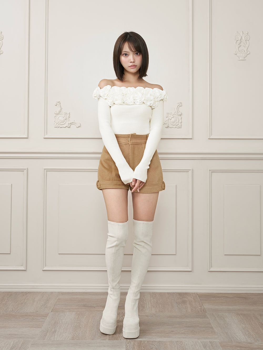 モデル：163cm（着用サイズ：S　着用カラー：CAM）