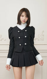 モデル：163cm（着用サイズ：FREE　着用カラー：BLK）